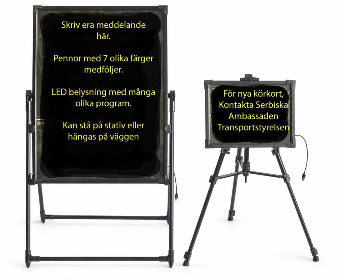 LED skriv paneler.
